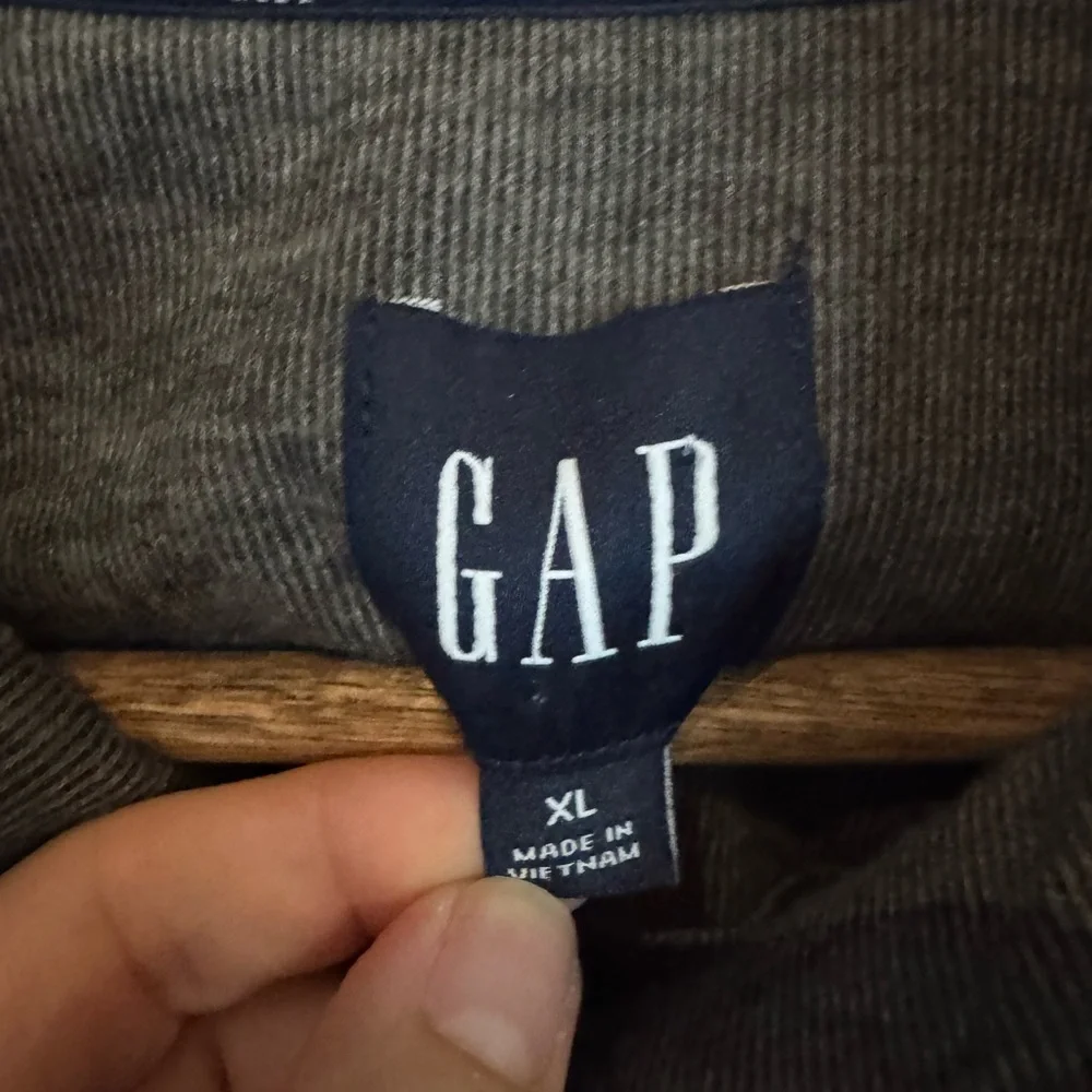 GAP Men’s Quarter Zip Pullover Sweater Charcoal Gray XL Long Sleeve Casual